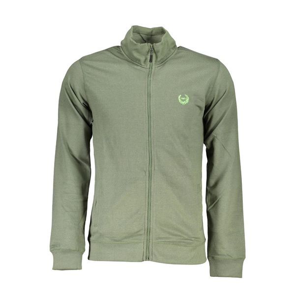 Gian Marco Venturi GIAN MARCO VENTURI MEN'S GREEN ZIPPED SWEATSHIRT