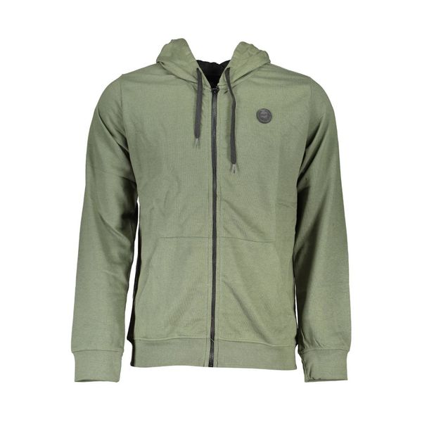 Gian Marco Venturi GIAN MARCO VENTURI MEN'S GREEN ZIPPED SWEATSHIRT