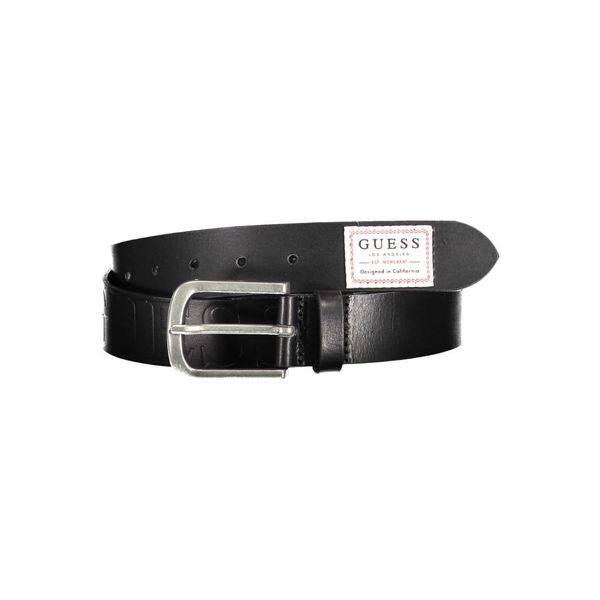 Guess GUESS JEANS MEN'S LEATHER BELT BLACK