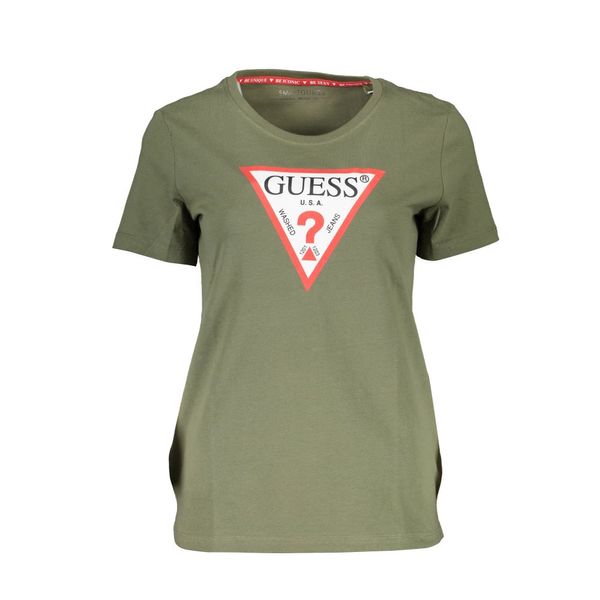 Guess GUESS JEANS SHORT SLEEVE T-SHIRT WOMAN GREEN