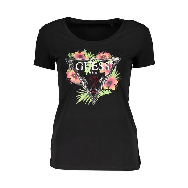 Guess GUESS JEANS WOMEN'S SHORT SLEEVE T-SHIRT BLACK
