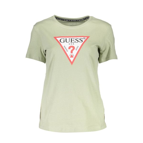 Guess GUESS JEANS WOMEN'S SHORT SLEEVE T-SHIRT GREEN