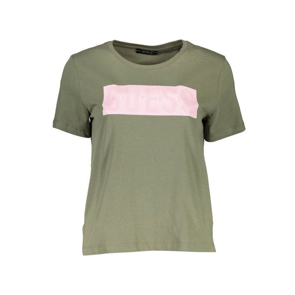 Guess GUESS JEANS WOMEN'S SHORT SLEEVE T-SHIRT GREEN