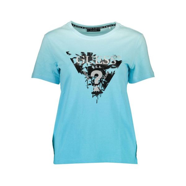 Guess GUESS JEANS WOMEN'S SHORT SLEEVE T-SHIRT LIGHT BLUE