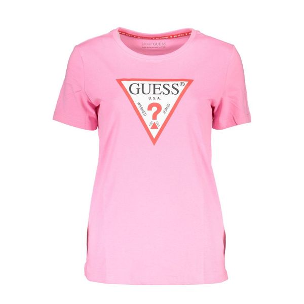 Guess GUESS JEANS WOMEN'S SHORT SLEEVE T-SHIRT PINK
