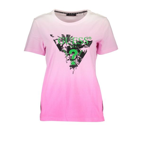 Guess GUESS JEANS WOMEN'S SHORT SLEEVE T-SHIRT PINK