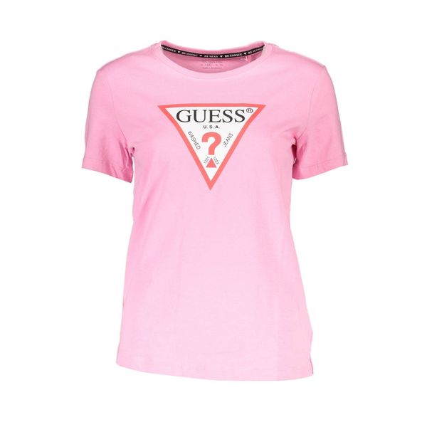 Guess GUESS JEANS WOMEN'S SHORT SLEEVE T-SHIRT PINK