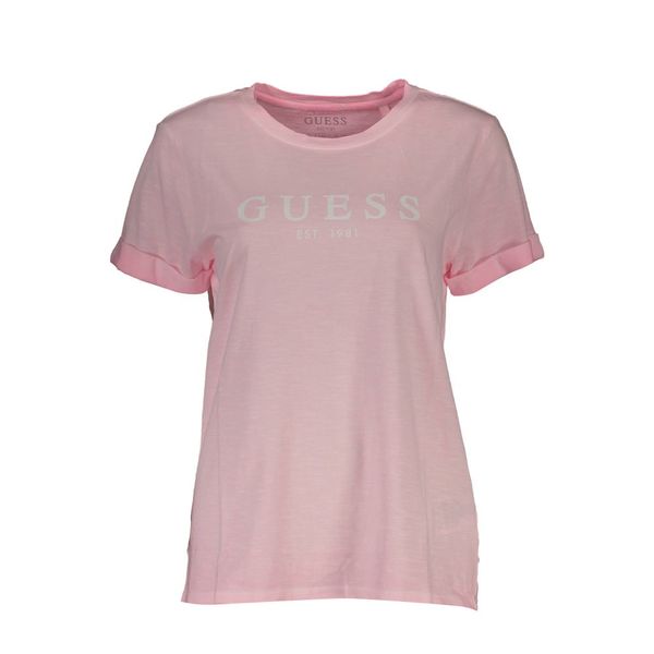 Guess GUESS JEANS WOMEN'S SHORT SLEEVE T-SHIRT PINK