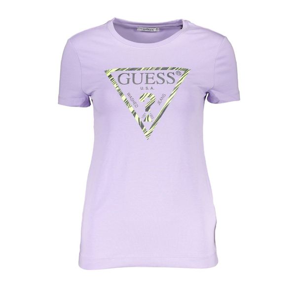 Guess GUESS JEANS WOMEN'S SHORT SLEEVE T-SHIRT PURPLE