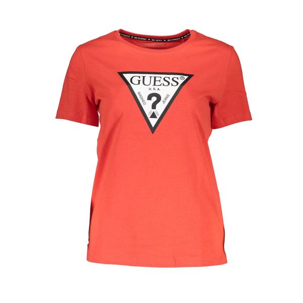 Guess GUESS JEANS WOMEN'S SHORT SLEEVE T-SHIRT RED