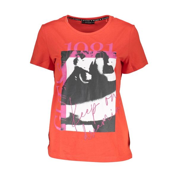 Guess GUESS JEANS WOMEN'S SHORT SLEEVE T-SHIRT RED