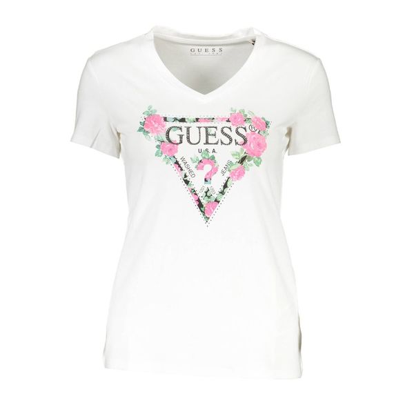 Guess GUESS JEANS WOMEN'S SHORT SLEEVE T-SHIRT WHITE