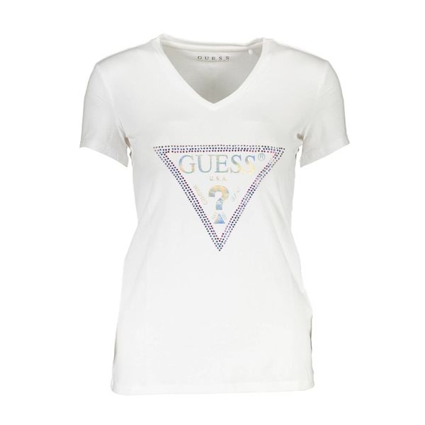 Guess GUESS JEANS WOMEN'S SHORT SLEEVE T-SHIRT WHITE