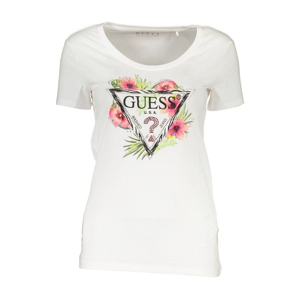 Guess GUESS JEANS WOMEN'S SHORT SLEEVE T-SHIRT WHITE