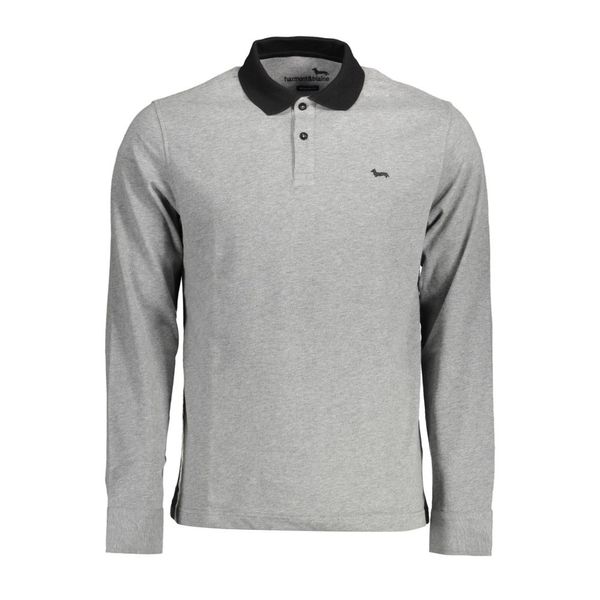 Harmont and Blaine HARMONT &amp; BLAINE LONG SLEEVE POLO SHIRT MAN GRAY