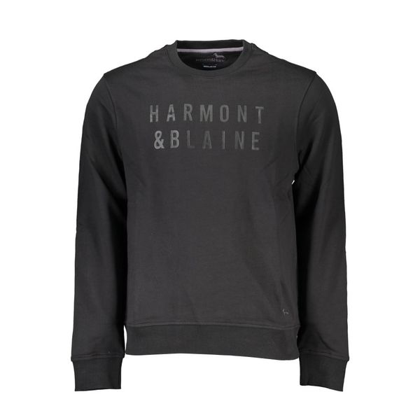 Harmont and Blaine HARMONT &amp; BLAINE MEN'S BLACK ZIP-OUT SWEATSHIRT