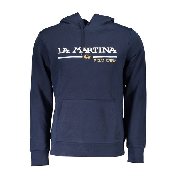 La Martina LA MARTINA BLUE MEN'S SWEATSHIRT WITHOUT ZIP