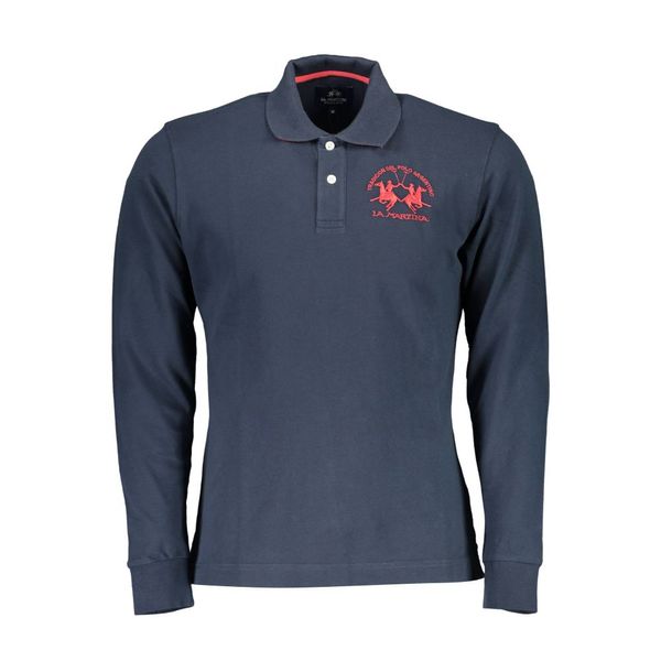 La Martina LA MARTINA LONG SLEEVE POLO SHIRT MAN BLUE