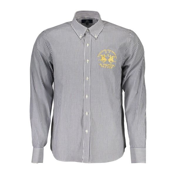 La Martina LA MARTINA MEN'S BLUE LONG SLEEVE SHIRT