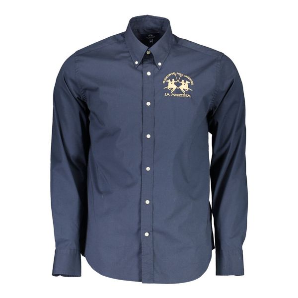 La Martina LA MARTINA MEN'S BLUE LONG SLEEVE SHIRT