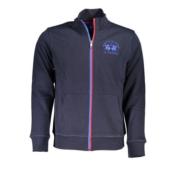 La Martina LA MARTINA MEN'S BLUE ZIP SWEATSHIRT