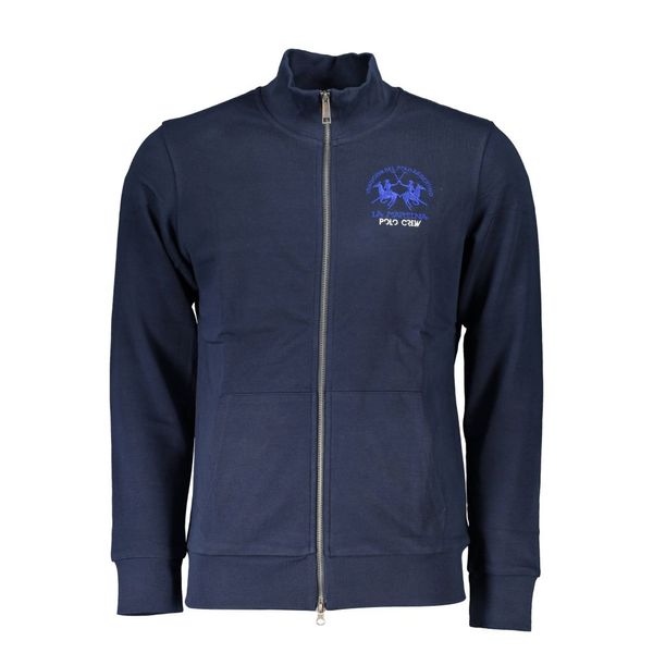 La Martina LA MARTINA MEN'S BLUE ZIPPED SWEATSHIRT