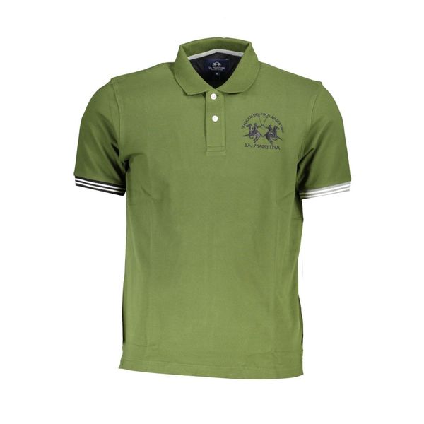 La Martina LA MARTINA MEN'S GREEN SHORT SLEEVED POLO SHIRT