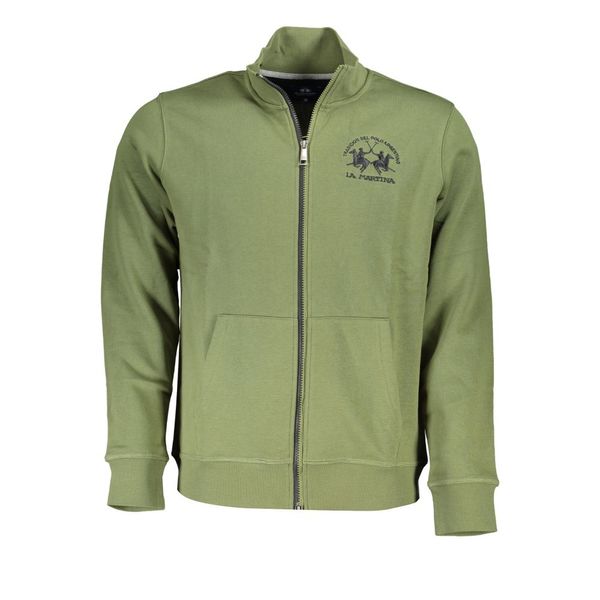 La Martina LA MARTINA MEN'S GREEN ZIP SWEATSHIRT