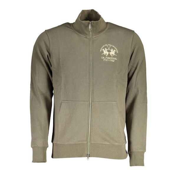 La Martina LA MARTINA MEN'S GREEN ZIPPED SWEATSHIRT