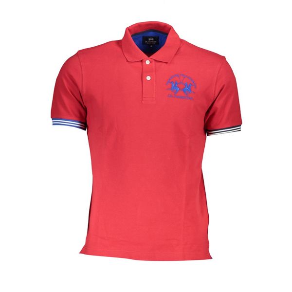 La Martina LA MARTINA MEN'S RED SHORT SLEEVED POLO SHIRT