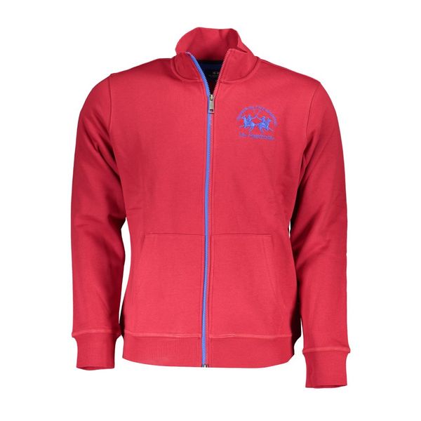 La Martina LA MARTINA MEN'S RED ZIP SWEATSHIRT