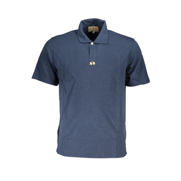 La Martina LA MARTINA MEN'S SHORT SLEEVED POLO SHIRT BLUE