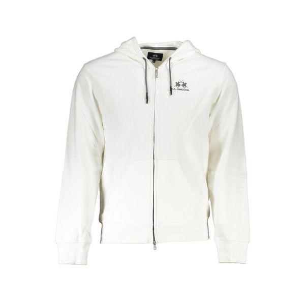 La Martina LA MARTINA MEN'S WHITE ZIPPED SWEATSHIRT