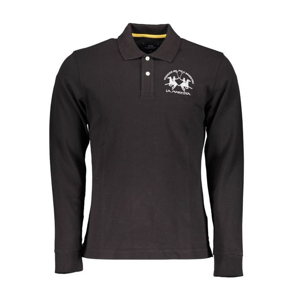 La Martina LA MARTINA POLO LONG SLEEVE MAN BLACK