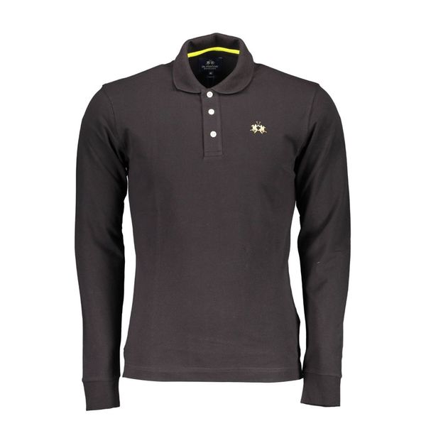 La Martina LA MARTINA POLO LONG SLEEVE MAN BLACK
