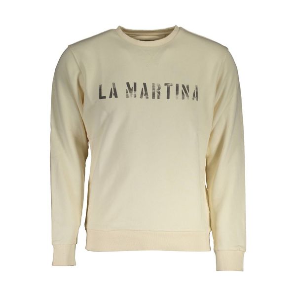La Martina LA MARTINA WHITE MEN'S SWEATSHIRT WITHOUT ZIP