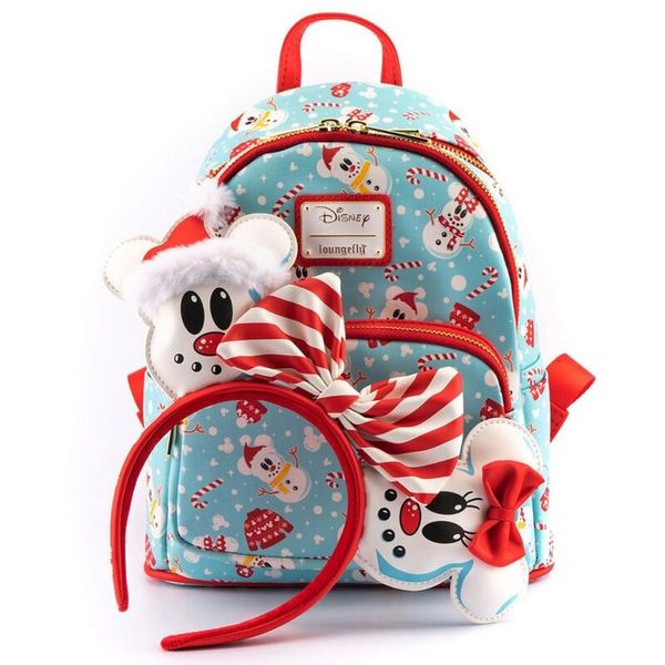 Disney Loungefly Disney Snowman Mickey Minnie dječji ruksak + rajf 26cm