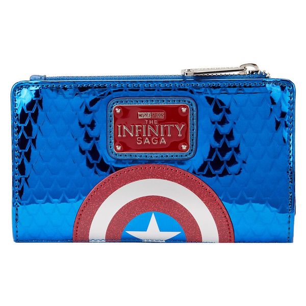 LOUNGEFLY Loungefly Marvel Captain America metallic wallet