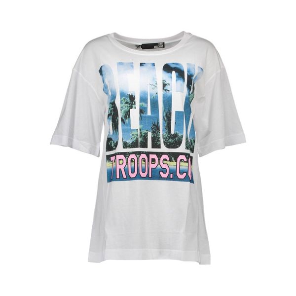 Love Moschino LOVE MOSCHINO SHORT SLEEVE T-SHIRT WOMAN WHITE