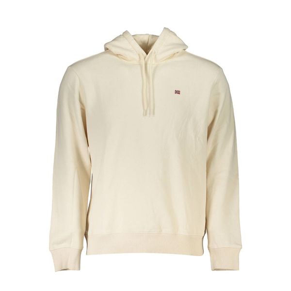 Napapijri NAPAPIJRI MEN'S WHITE ZIPPED SWEATSHIRT