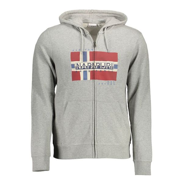 Napapijri NAPAPIJRI SWEATSHIRT WITH ZIP MAN GRAY