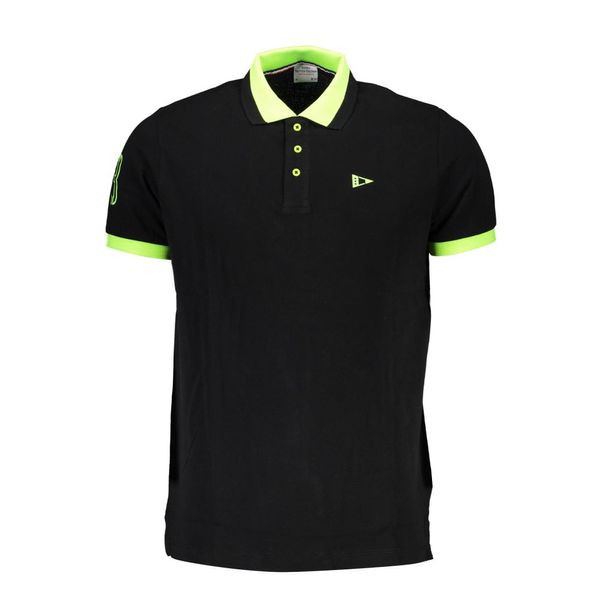 Scuola Nautica Italiana NAUTICAL SCHOOL BLACK MEN'S SHORT SLEEVED POLO SHIRT