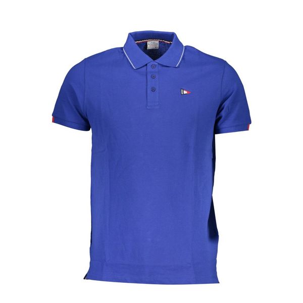 Scuola Nautica Italiana NAUTICAL SCHOOL BLUE MEN'S SHORT SLEEVED POLO SHIRT
