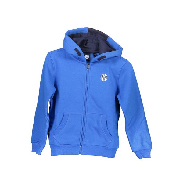 North Sails NORTH SAILS BLUE KID ZIPPED SWEATSHIRT