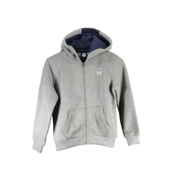 North Sails NORTH SAILS GRAY KID ZIPPED SWEATSHIRT
