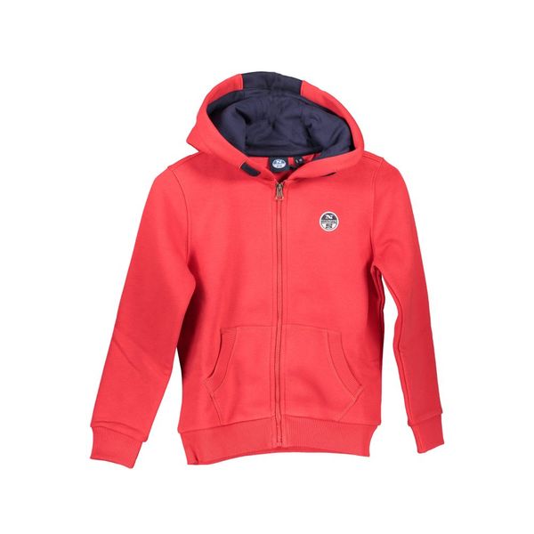 North Sails NORTH SAILS RED KID ZIPPED SWEATSHIRT