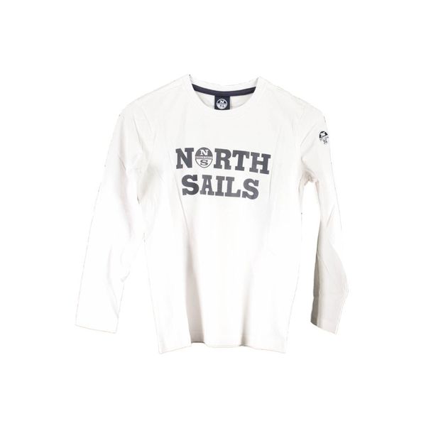 North Sails NORTH SAILS WHITE KID LONG SLEEVED T-SHIRT