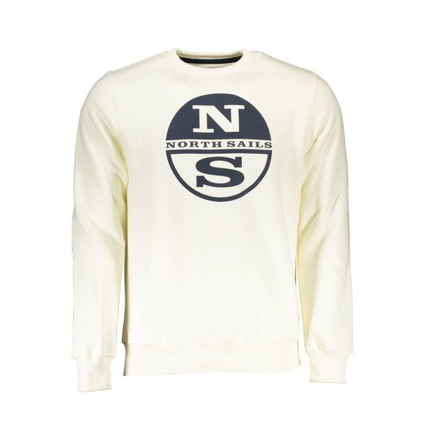 North Sails NORTH SAILS WHITE MEN'S SWEATSHIRT WITHOUT ZIP