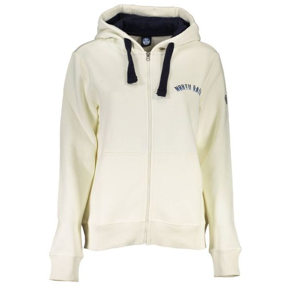 North Sails NORTH SAILS WOMEN'S WHITE ZIPPED SWEATSHIRT