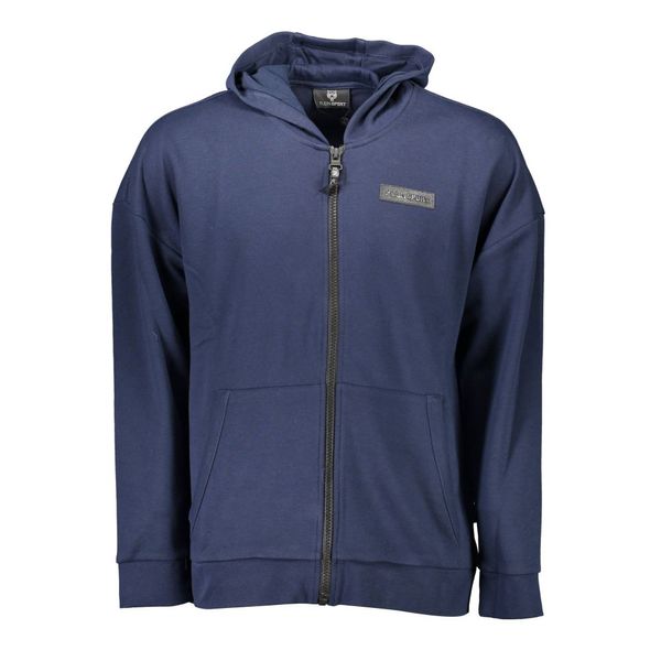 Plein Sport PLEIN SPORT MEN'S BLUE SWEATSHIRT WITH ZIP